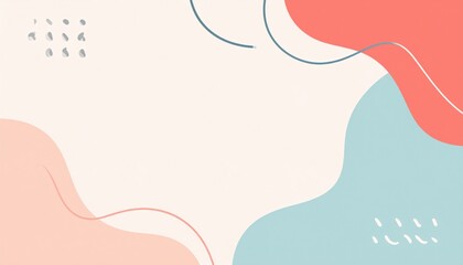 Poster - Dynamic abstract shapes and colors modern digital art graphic design minimalist environment top-down perspective