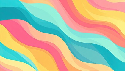 Poster - Dynamic waves of colorful patterns digital art abstract design vibrant environment aesthetic viewpoint