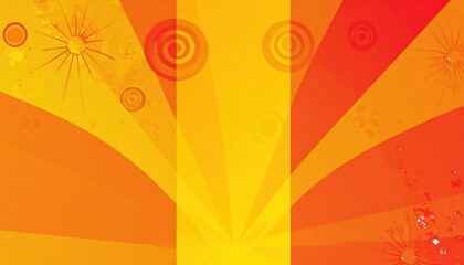 Poster - Vibrant color explosion abstract background digital art warm tones eye-catching design
