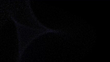 Poster - Minimalist 3D black futuristic twirling particle dust wave animation, elegant modern animation background