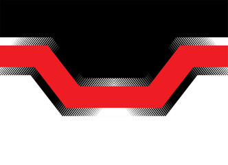 Poster - modern technological pattern of black and red geometric shapes. abstract striped vector divided back