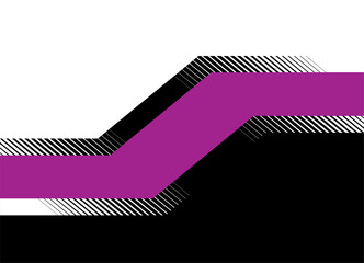 Poster - Vector divided background of broken lines with bright striped elements. Geometric pattern of purple and black lines. for advertising, packaging, posters, announcements.. Place for text. Slide