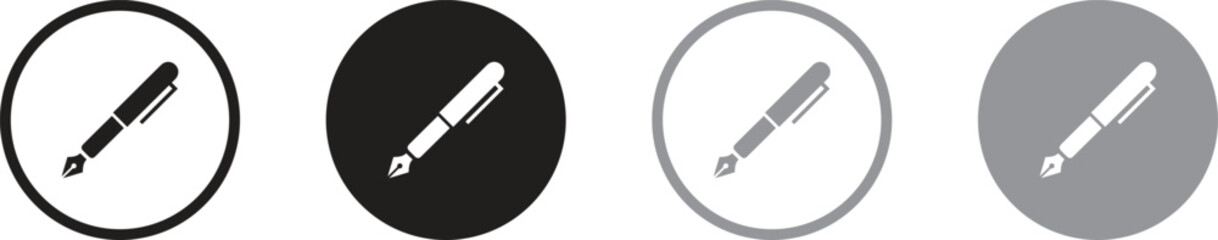 Fototapete - Pen icon. Flat design graphic illustration. Vector pen icon