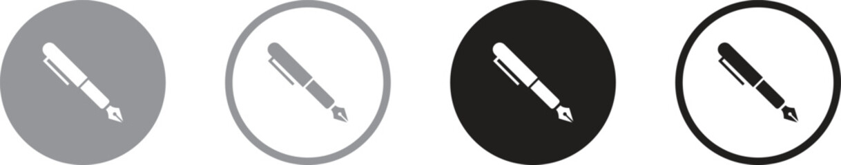 Fototapete - Pen icon. Flat design graphic illustration. Vector pen icon