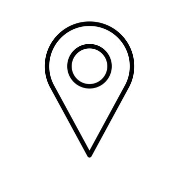 Location pin sign symbol vector flat icon