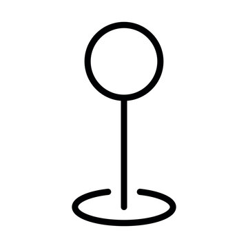 Location pin sign symbol vector flat icon