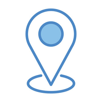 Location pin sign symbol vector flat icon