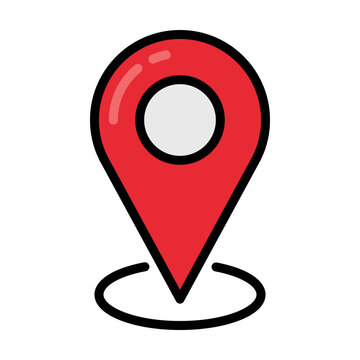 Location pin sign symbol vector flat icon