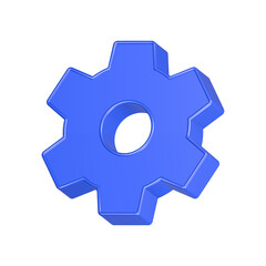 Poster - gear icon etting symbol 3d rendering