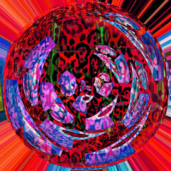 Wall Mural - abstract, artistic, background, black, collage, colorful, decoration, detail, elegant