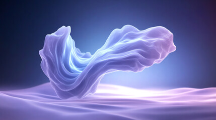 Fototapete - A captivating abstract formation featuring fluid shapes and ethereal colors, perfect for creative projects and digital art.