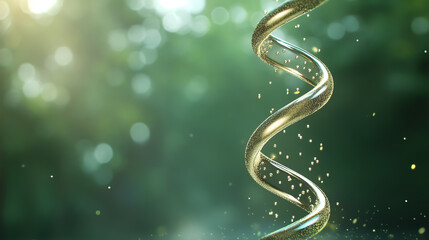 Poster - A captivating spiral reflecting light in lush greenery, symbolizing nature's beauty and the interconnectedness of life.