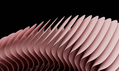 Fototapete - Modern Pink Wave Pattern with Gradient Layers and Dynamic Flow