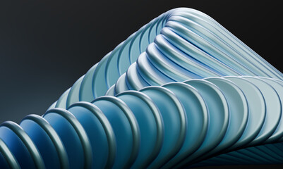 Poster - Futuristic Background Design Featuring Smooth Spiral Structures