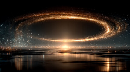 Poster - A stunning cosmic phenomenon showcasing a glowing ring around a star, symbolizing the beauty of the universe and astrophysical wonders.