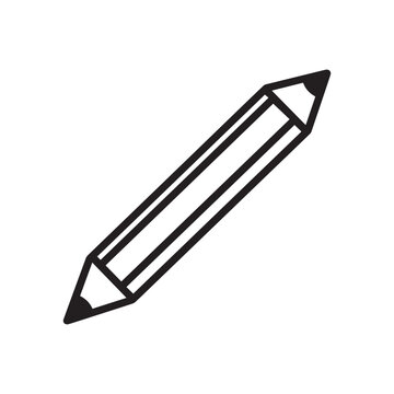 Pencil clipart vector art and illustration  silhouette on white background.