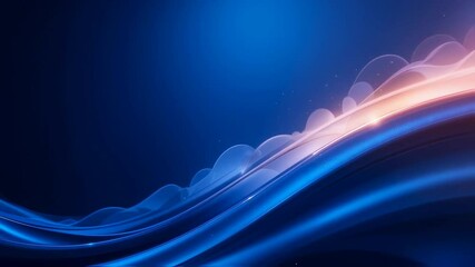 Poster - Abstract Blue Waves: Dynamic Light and Motion