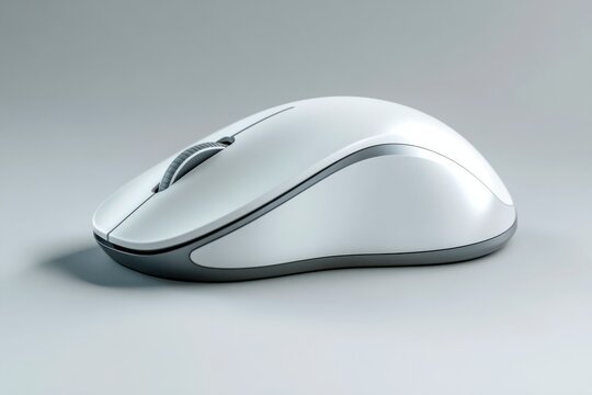Modern wireless computer mouse isolated on white background