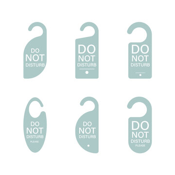 Hotel Door Label Icon Set Vector Design.