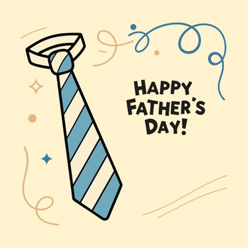 father's day design featuring a classic necktie and festive swirls. a cheerful and simple graphic for honoring fathers everywhere.