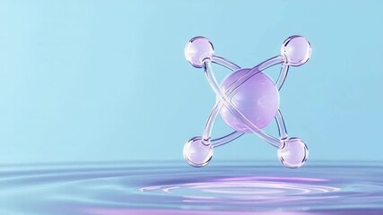 Aufkleber - Molecular Marvel: An intricate atomic structure, its delicate spheres and bonds hinting at the complex wonders of science and innovation.