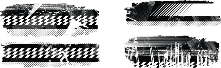 Leinwandbilder - Grunge textured banner with rough edges. Speckled texture. Overlay grunge texture . Simply place texture over any object to create grunge effect . Banner with scratched surface for your design. 