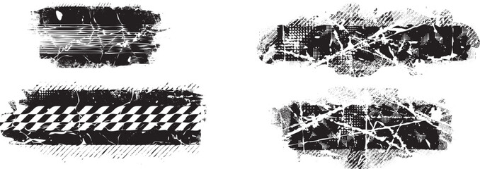 Leinwandbilder - Grunge textured banner with rough edges. Speckled texture. Overlay grunge texture . Simply place texture over any object to create grunge effect . Banner with scratched surface for your design. 