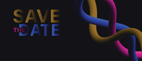 Poster - Save the date banner. Can be used for business, marketing and advertising. logo graphic design of event summit made for Technology and upcoming events.