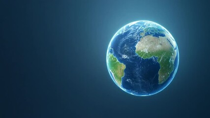 Aufkleber - Earth Globe: A detailed, vibrant image of planet Earth, showcasing continents, oceans, and atmospheric details.  The globe is presented against a dark blue backdrop, subtly illuminated.