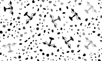 Poster - Abstract seamless pattern with candlestick symbols. Creative leopard backdrop. Illustration on transparent background