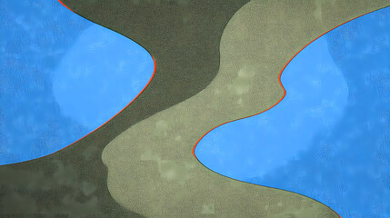 Wall Mural - Modern green blue abstract background. Shape Contrast. Illustration