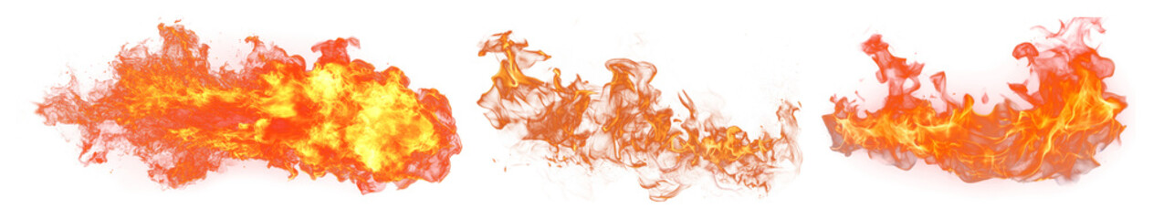 Wall Mural - png dynamic fiery flame elements, element set on transparent background