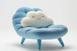 © BESSEASIAWARDA - 3d man sitting on a comfortable leather armchair in a luxury vintage room interior design style