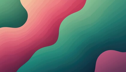 Poster - Abstract illustration viva magenta, green, pink backgrounds with shapes. Minimalist design with organic forms for presentation, creative modern background, poster, digital art, textured pattern.