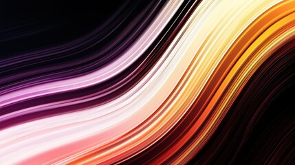 Poster - Abstract Swirling Curves: A Symphony of Colors