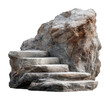 © Karina - Natural stone steps leading upward location rock structure scenic environment unique concept isolated on transparent background