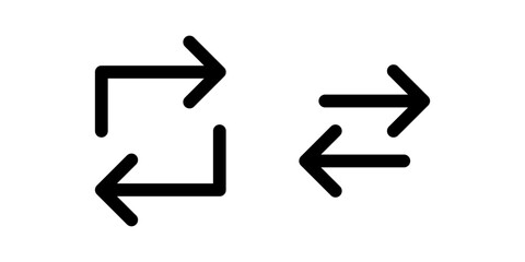 Leinwandbilder - Refresh icon, sync repeat and reload arrow icon symbol convert button sign