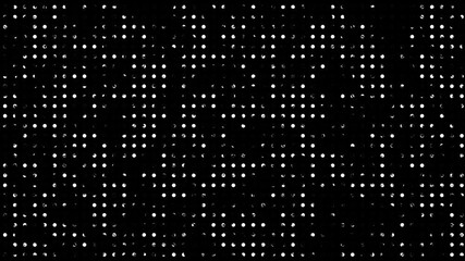 Hi tech motion graphic background, blue and red flickering dots on dark background