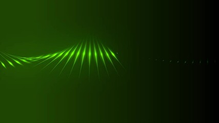 Aufkleber - Green glowing linear sound waveform abstract futuristic tech background. Seamless looping concept motion design. Video animation Ultra HD 4K 3840x2160