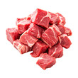 © Mamun - Pile of beef cubes isolated on transparent background
