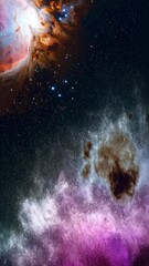 Wall Mural - magnificent colorful nebula cloud with stars, cosmic gas, and light displays in deep outer space for