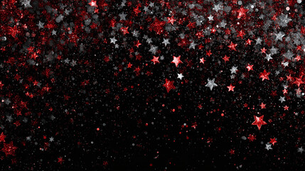 Wall Mural - abstract red sparkle star background, holiday background, july 4th, christmas