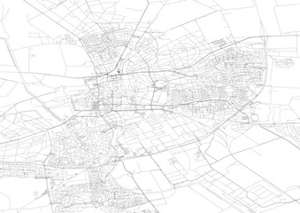  Zoomed-In Vector Map of Emmen – Detailed Highway Layout for Close-Up Urban Planning, Traffic Analysis, and Infrastructure Development
