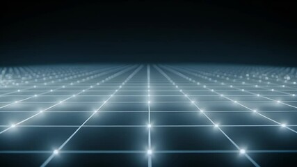 Aufkleber - Glowing Grid: Digital Network Abstraction
