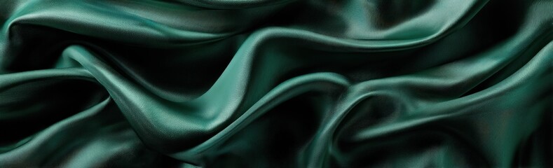 Poster - Dark Teal Fabric Texture With Abstract Pattern