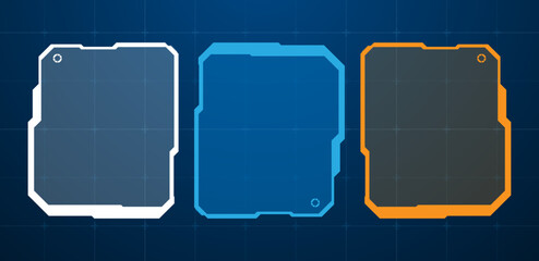 Futuristic touch screen of user interface. Vector illustration