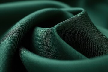 Poster - Close Up Of Deep Emerald Green Fabric With Glitter