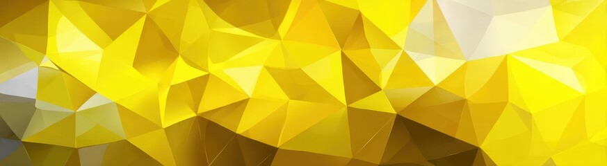 Poster - Abstract Geometric Pattern In Bright Yellow