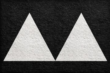 Poster - Two White Triangles On Black Background