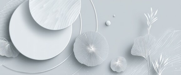 Poster - Abstract Minimalist Grey And White Background Design